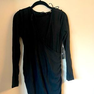Sexy black maternity dress Tart long sleeves